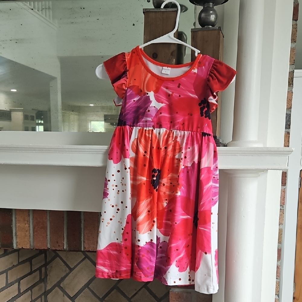 Vibrant Floral Kids Dress